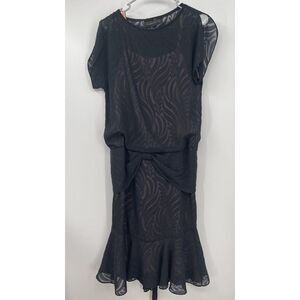 Geary Roark Kamisato Vintage 90s Black Dress W/ Slip